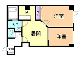 エクセル神宮 2LDKの間取図画像