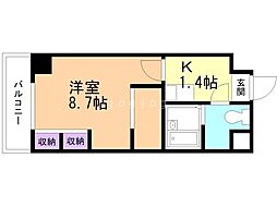 レオパレスさくら中央 1Kの間取図画像