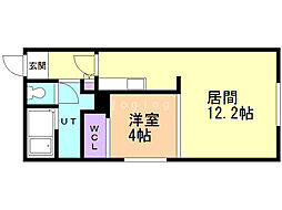 ＦＥＲＩＯ山鼻 2階1LDKの間取り