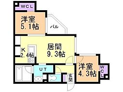 間取図画像 2LDK