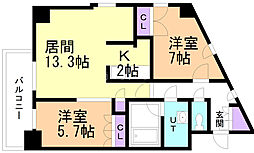 ＴＥＡＤＡ南6条 10階2LDKの間取り