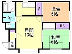 間取図画像 2LDK