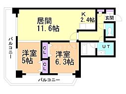 間取図画像 2LDK