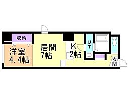 パークヒルズ中央12 1LDKの間取図画像