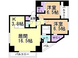 WELLZ N5(ウェルズN5) 2LDKの間取図画像