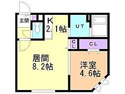 (仮称)南19西8マンション 1LDKの間取図画像