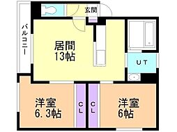 間取図画像 2LDK