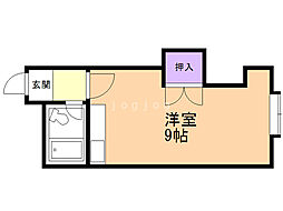 ケンタクコーポ南13条 ワンルームの間取図画像