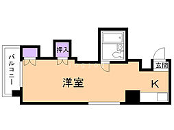 ワタナベレジデンス 1Kの間取図画像