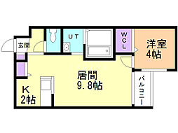 レトワール・デュ・ノール 1LDKの間取図画像