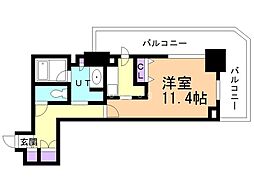PRIMEURBAN札幌リバーフロント ワンルームの間取図画像