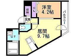 ヴェネーノ円山 1LDKの間取図画像