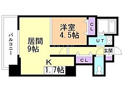 JPnoie円山表参道 1LDKの間取図画像