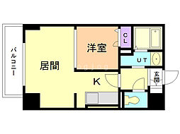 プライムアーバン大通東 1LDKの間取図画像