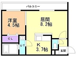 フェアモントテラス 1LDKの間取図画像