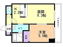 エステラ北五条館 1LDKの間取図画像
