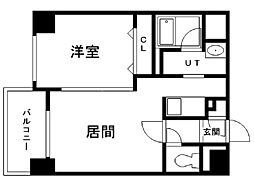 ブラントゥール伏見 1LDKの間取図画像