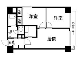 サントピア表参道 2LDKの間取図画像