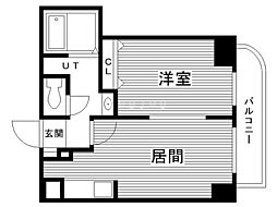 ローレル17 1LDKの間取図画像
