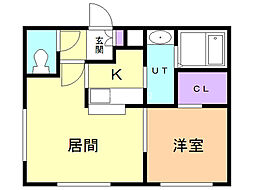ウインダムヒル札幌駅前N6W10 1LDKの間取図画像