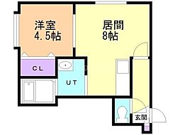 アプレシアール札幌トレス 1LDKの間取図画像
