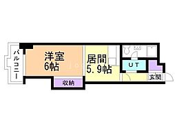 アルファ創成川公園ビル 1LDKの間取図画像