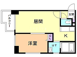 BLOCKTOWER 1LDKの間取図画像
