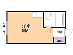 第81松井ビル ワンルームの間取図画像