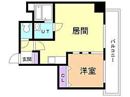 セルベッサ札幌レジデンス 1LDKの間取図画像