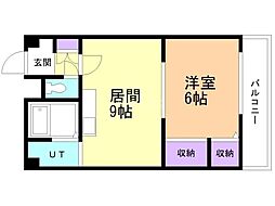 第88松井ビル 1LDKの間取図画像