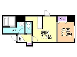 カーサベルタ 1DKの間取図画像