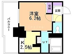 パシフィックタワー札幌 1Kの間取図画像