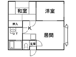 七条ハウス 2LDKの間取図画像