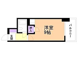 チサンマンション円山3 ワンルームの間取図画像