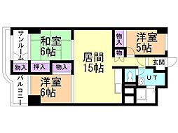 エバーグリーンエルム 3LDKの間取図画像