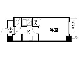 エレガンス円山 1Kの間取図画像