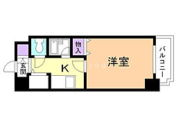 エレガンス円山 1Kの間取図画像