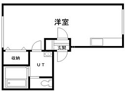 ハイツリッチ ワンルームの間取図画像