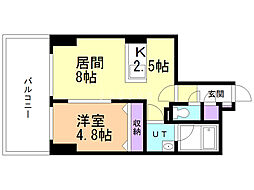 MODENAFINEST 1LDKの間取図画像