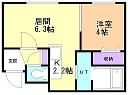 マルベリー 1LDKの間取図画像