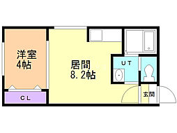ルプルミエ 1DKの間取図画像