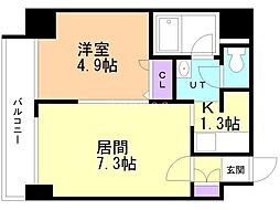 ケージーコートミナミ7 1LDKの間取図画像
