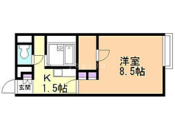 レオネクスト二十四軒 1Kの間取図画像