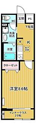 ヴィラ・アヴァンス 1Kの間取図画像