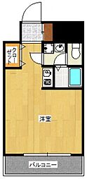 ライオンズマンション天神 ワンルームの間取図画像