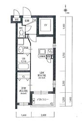 シュルーク大濠公園 1LDKの間取図画像