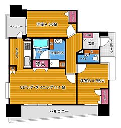 アンピールマンション天神東 2LDKの間取図画像