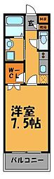 リファレンス天神 1Kの間取図画像