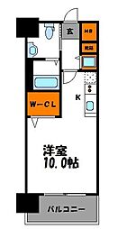 グランフォーレ大名プレミア ワンルームの間取図画像