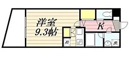 ラセット天神 ワンルームの間取図画像